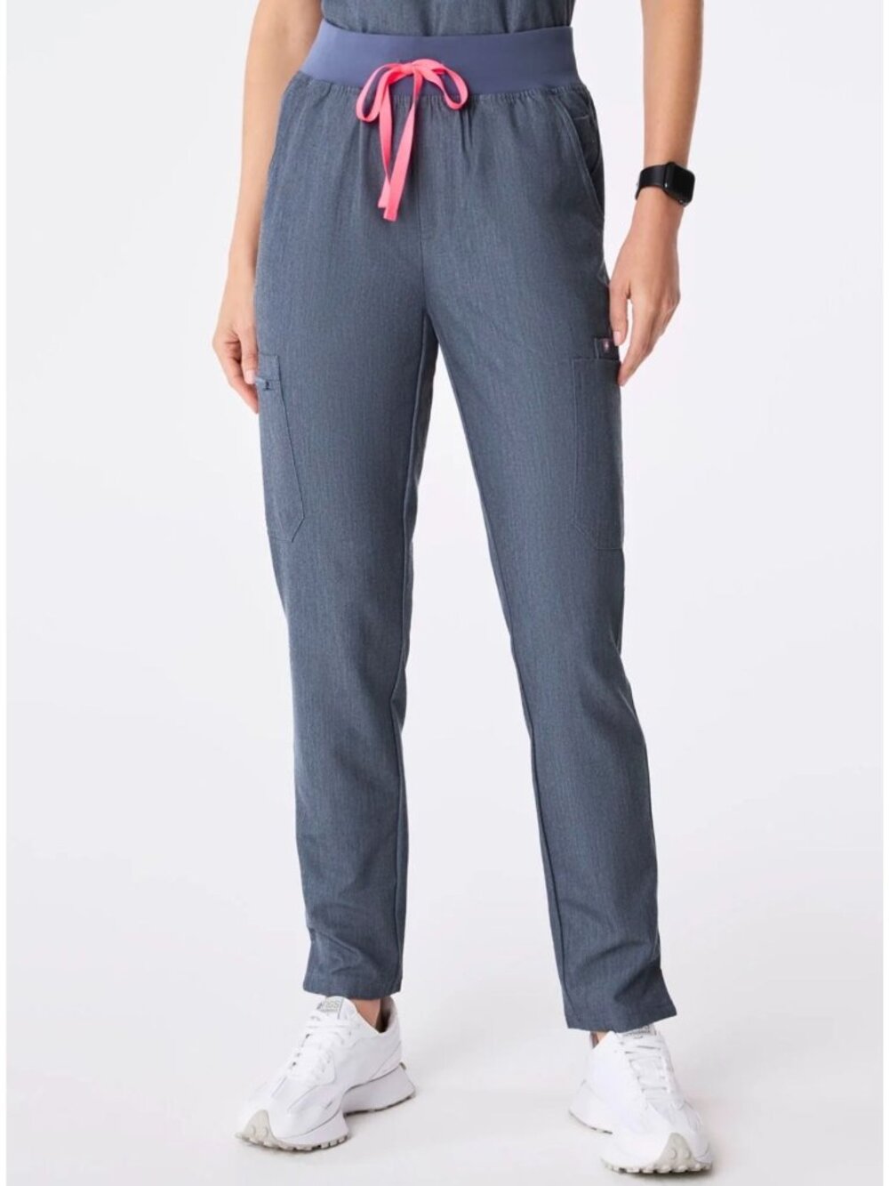 Figs Yola High-Rise Slim Scrub Pant™ Technical Collection Heather Denim Size XS/